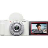 Sony ZV1F Vlogging Camera with Directional Mic (White)