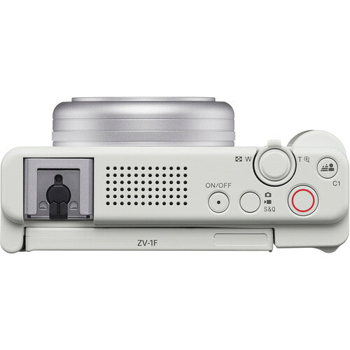 Sony ZV1F Vlogging Camera with Directional Mic (White)