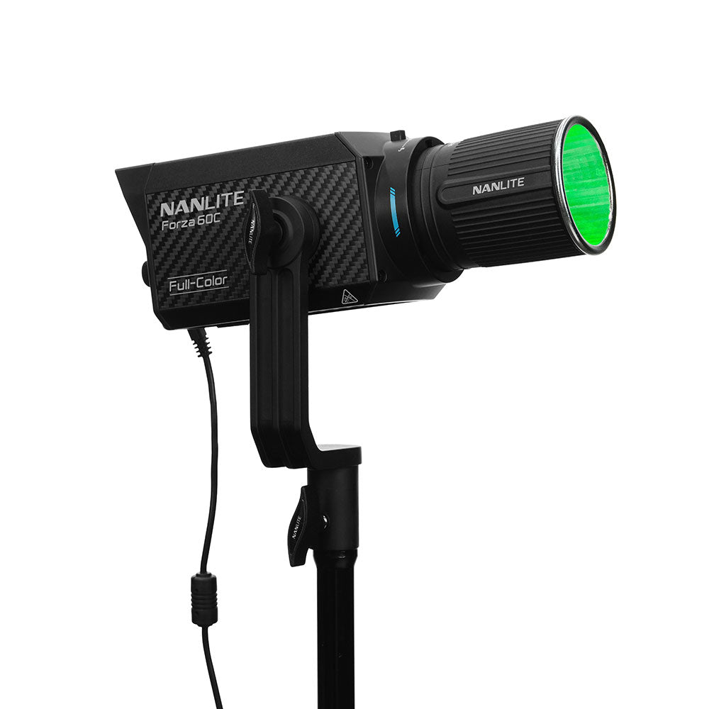 Nanlite Forza 60C RGBLAC LED Spot Light with Battery Handle & Bowens Adaptor