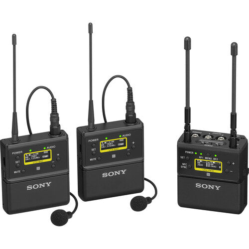 Sony UWP-D27CE42 2-Person Camera-Mount Wireless Omni Lavalier Microphone System (638-694MHz)